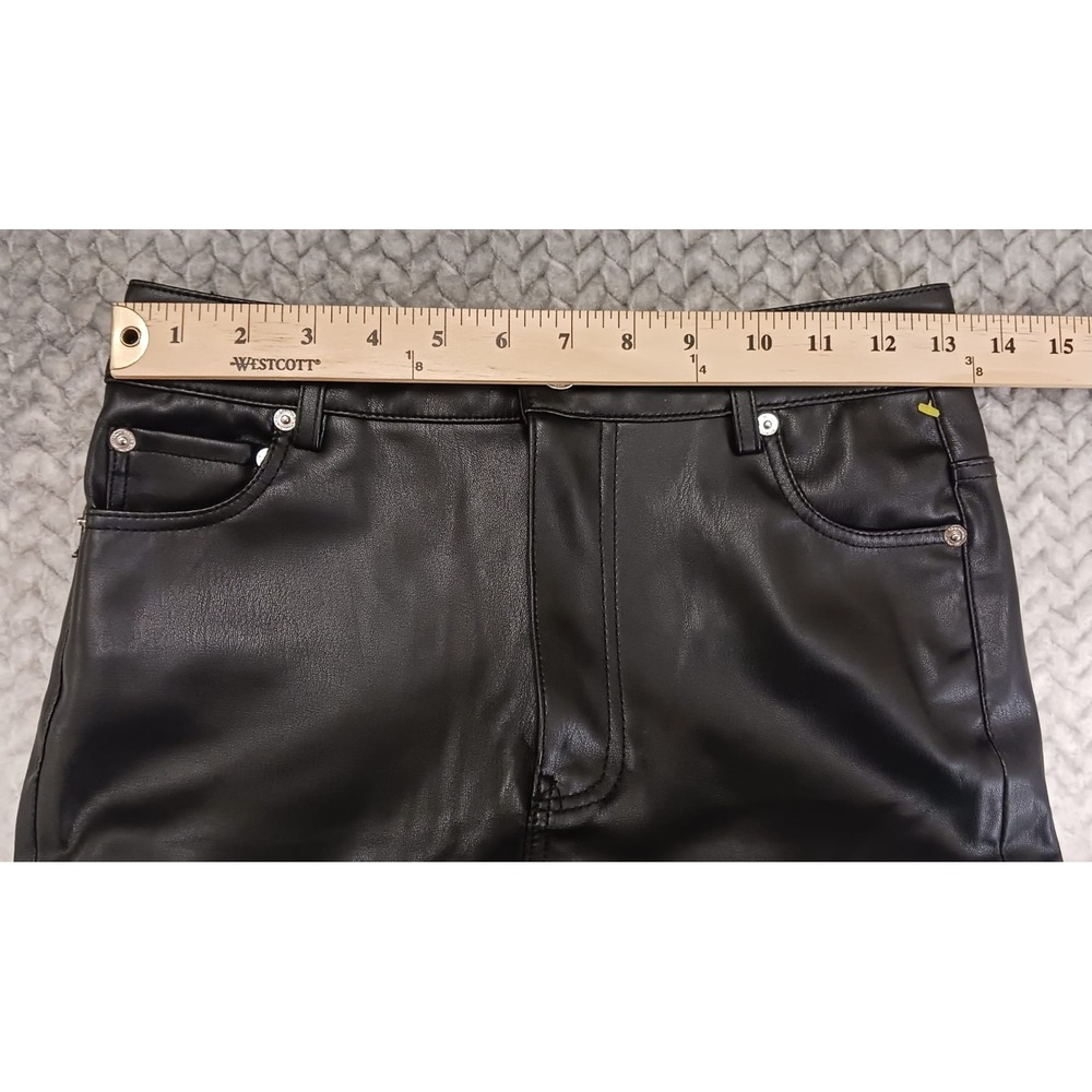 Zara Pants Womens Black Faux Leather Straight Leg EUR‎ 34 US 2 MEX 24 - Picture 11 of 14